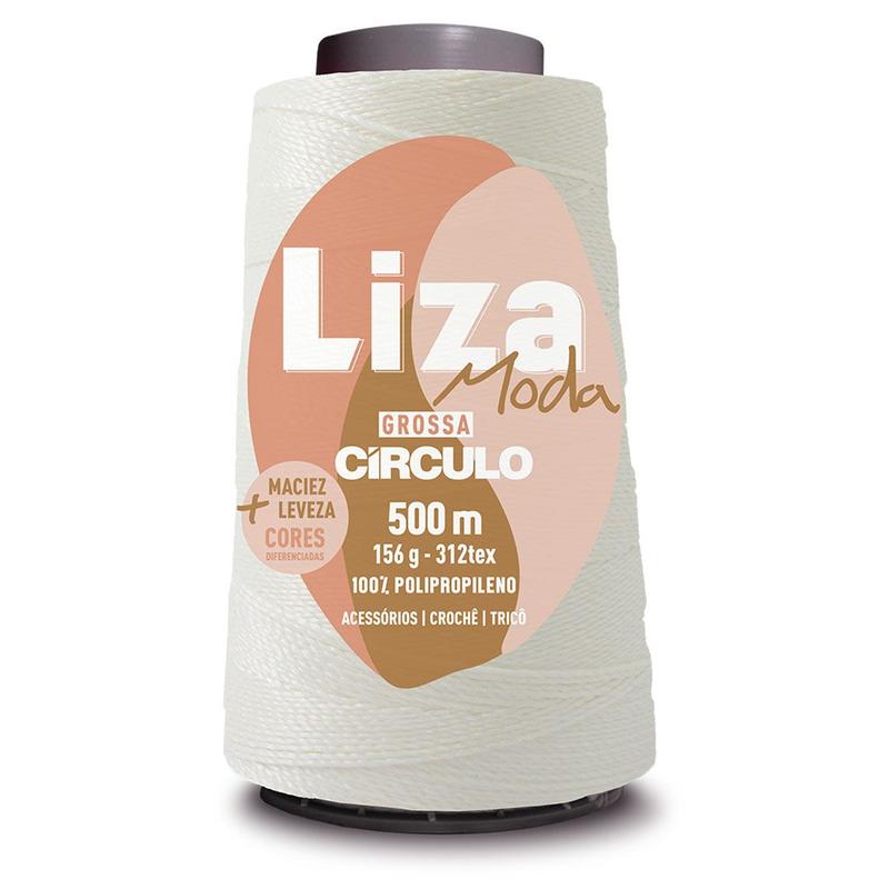 Linha Liza Moda Grossa Fio Espessura n2 de 312 TEX Circulo 500